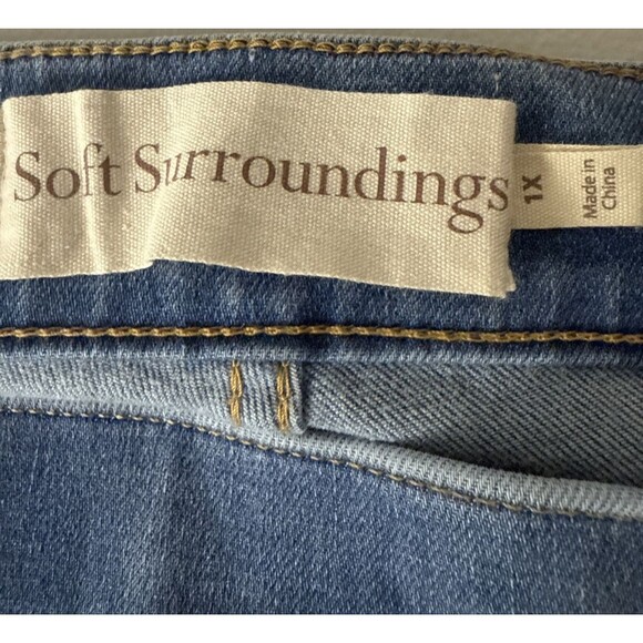 Soft Surroundings Pull On Elastic Waist Jeans Women's Size 1X (READ DESCRIPTION) - Picture 7 of 12